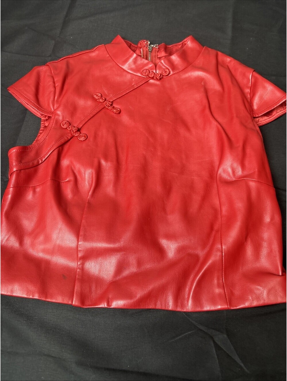 Women’s  Vegan Leather Asian Top Size M Fashion Nova